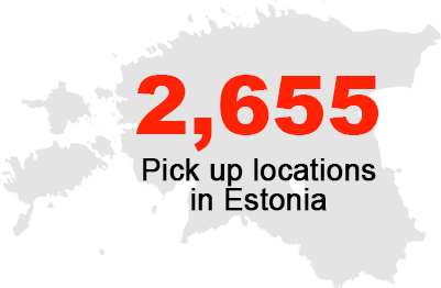 28 Pickup Locations in Estonia
