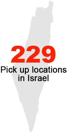229 Pickup Locations in Israel