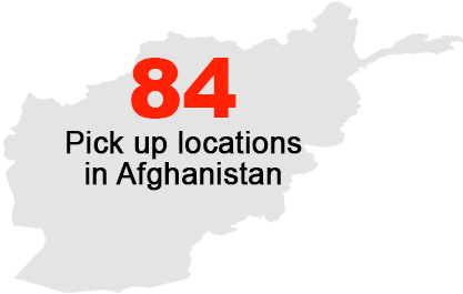 84 Pickup Locations in Afghanistan