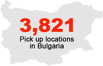 3,821 Pickup Locations in Bulgaria