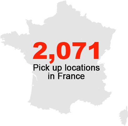 2,071 Pickup Locations in France