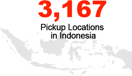 3,167 Pickup Locations in Indonesia