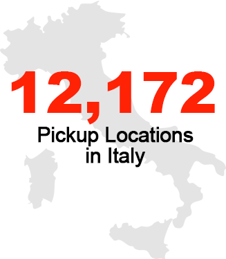 12,172 Pickup Locations in Italy