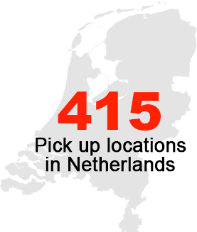 415 Pickup Locations in Netherlands