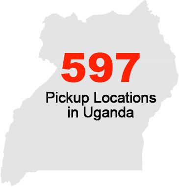 597 Pickup Locations in Uganda