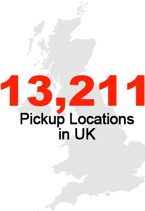 13,211 Pickup Locations in UK