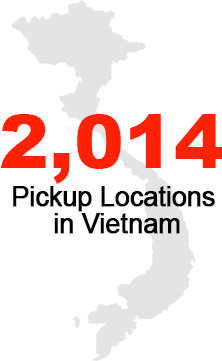 2,014 Pickup Locations in Vietnam